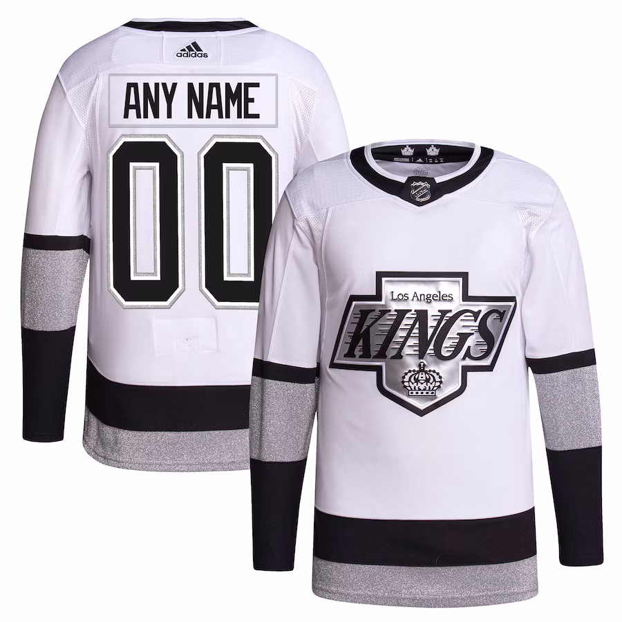 Men's Los Angeles Kings adidas White Alternate 2021/22 Primegreen Authentic Custom Jersey - Jersey
