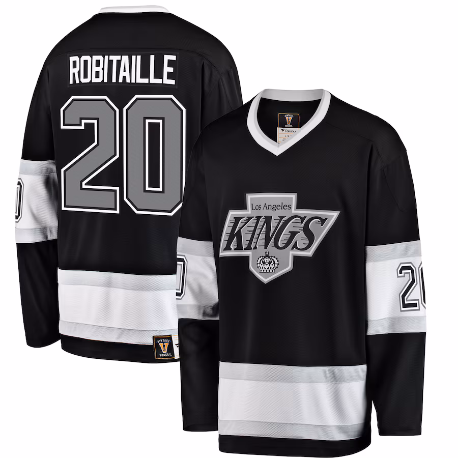 Men's Los Angeles Kings Luc Robitaille Fanatics Black Premier Breakaway Retired Player Jersey - Jersey