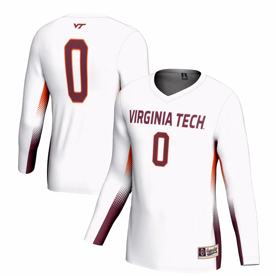 Youth  GameDay Greats #0 White Virginia Tech Hokies Women's Volleyball Lightweight Fashion Jersey - Jersey