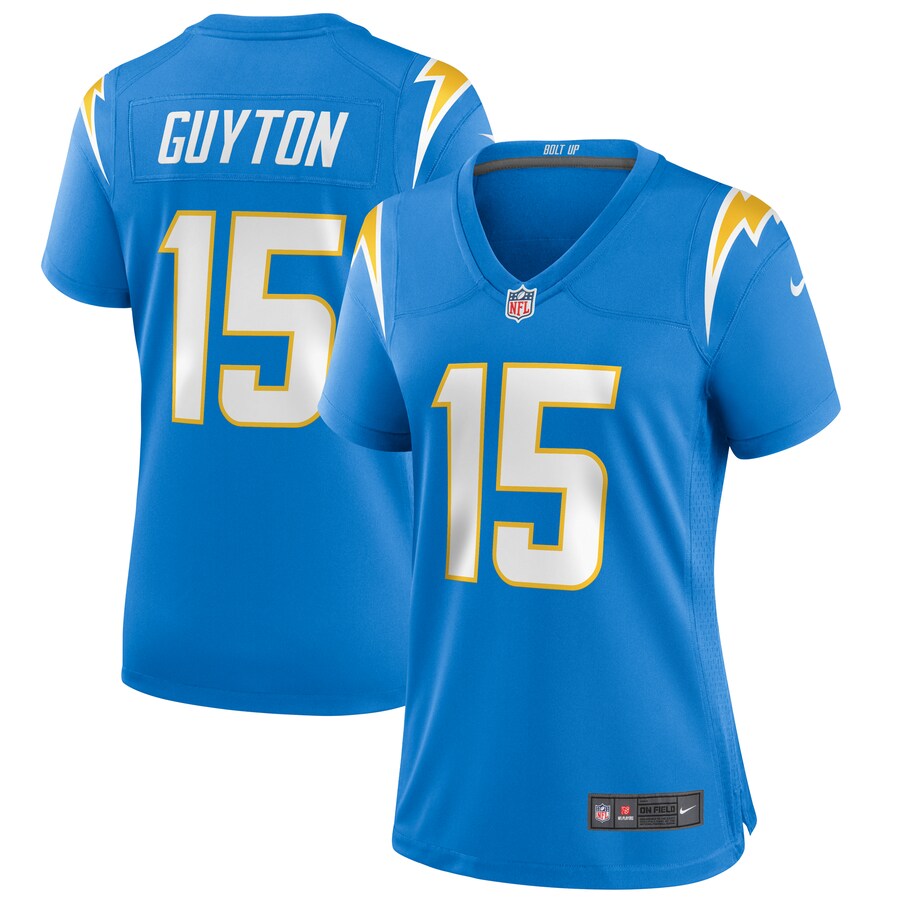 Women's Los Angeles Chargers Jalen Guyton Nike Powder Blue Player Game Jersey - Jersey