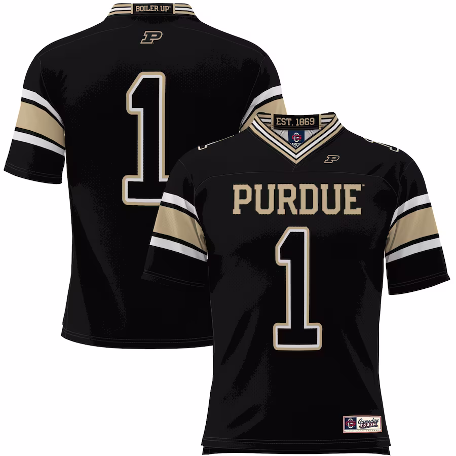 #1 Purdue Boilermakers GameDay Greats Endzone Football Jersey - Black - Jersey