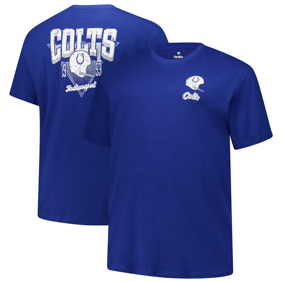 Men's Indianapolis Colts Fanatics Royal Big & Tall Throwback Logo T-Shirt - Jersey