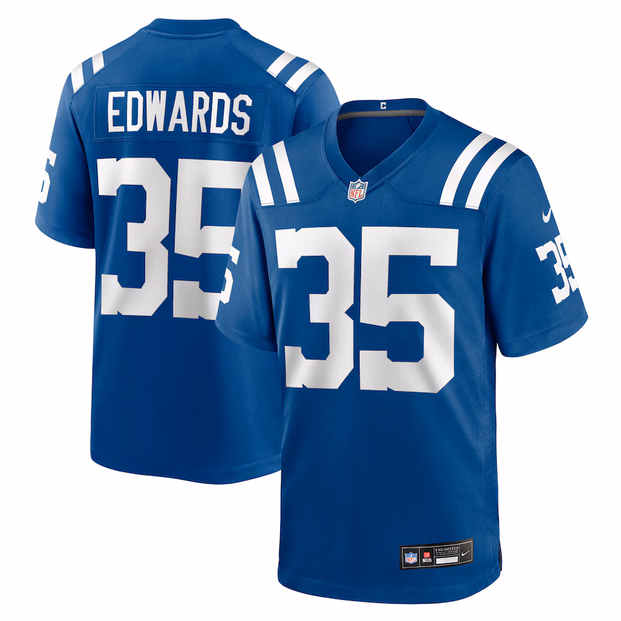 Men's Indianapolis Colts Johnathan Edwards Nike Royal Team Game Jersey - Jersey