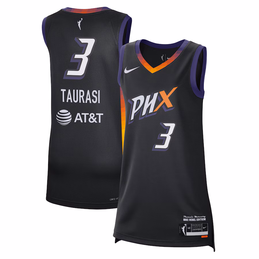 Unisex Phoenix Mercury Diana Taurasi Nike Black 2024 Rebel Edition Player Jersey - Jersey