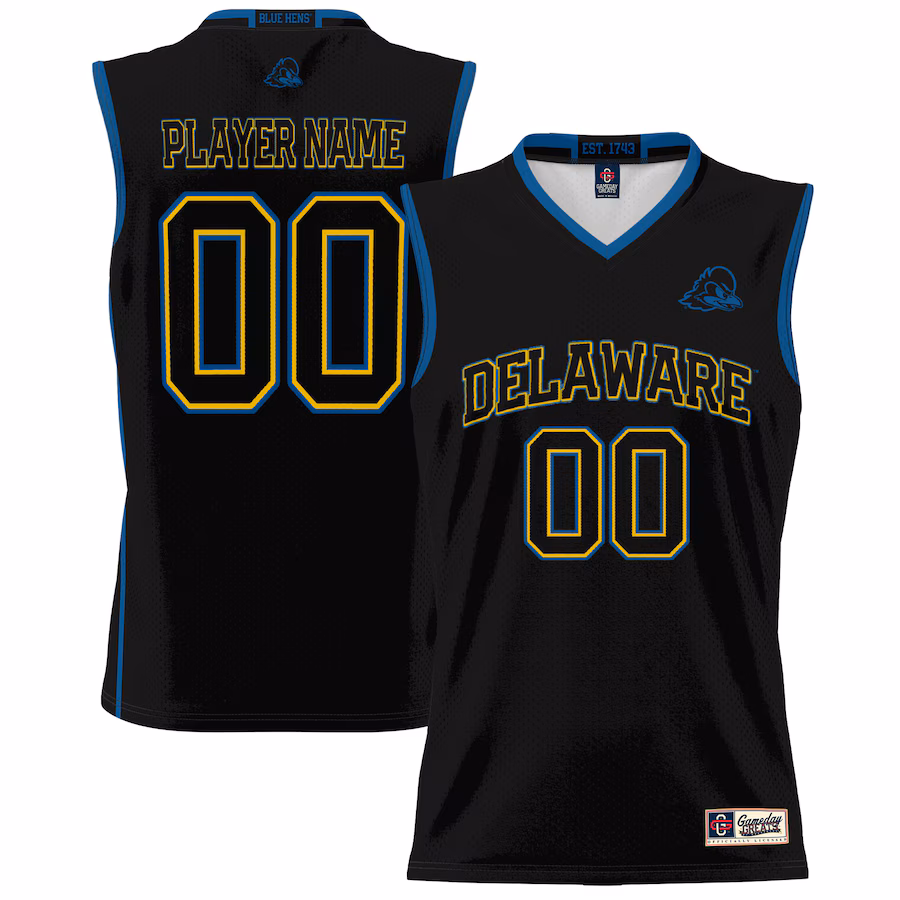 Delaware Fightin' Blue Hens NIL Pick-A-Player Lightweight Basketball Jersey - Black - Jersey