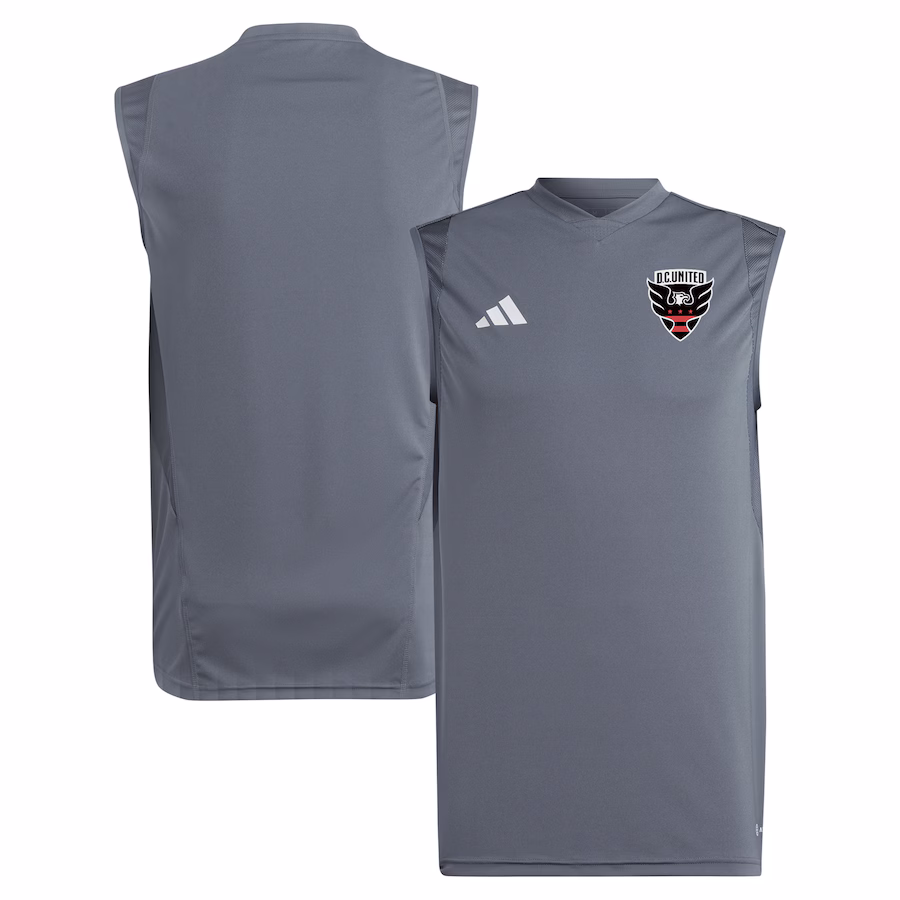 Men's D.C. United adidas Gray 2024 Sleeveless Training Jersey - Jersey