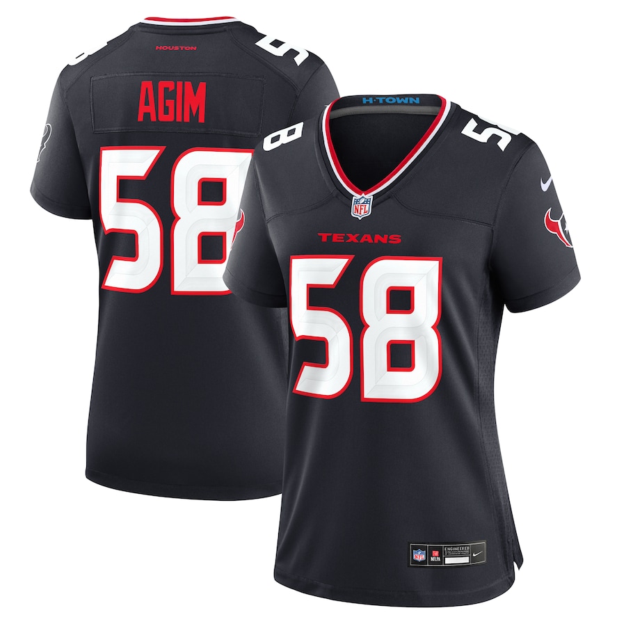 Women's Houston Texans McTelvin Agim Nike  Navy Team Game Jersey - Jersey
