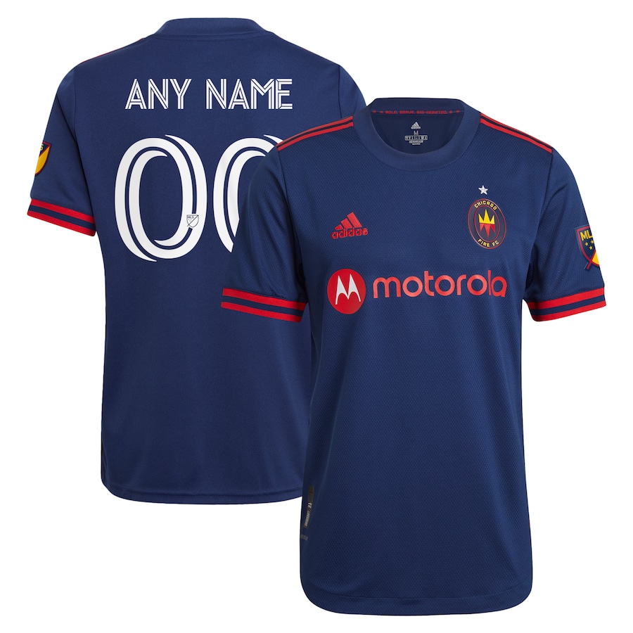 Men's Chicago Fire adidas Navy 2021 Primary Authentic Custom Jersey - Jersey
