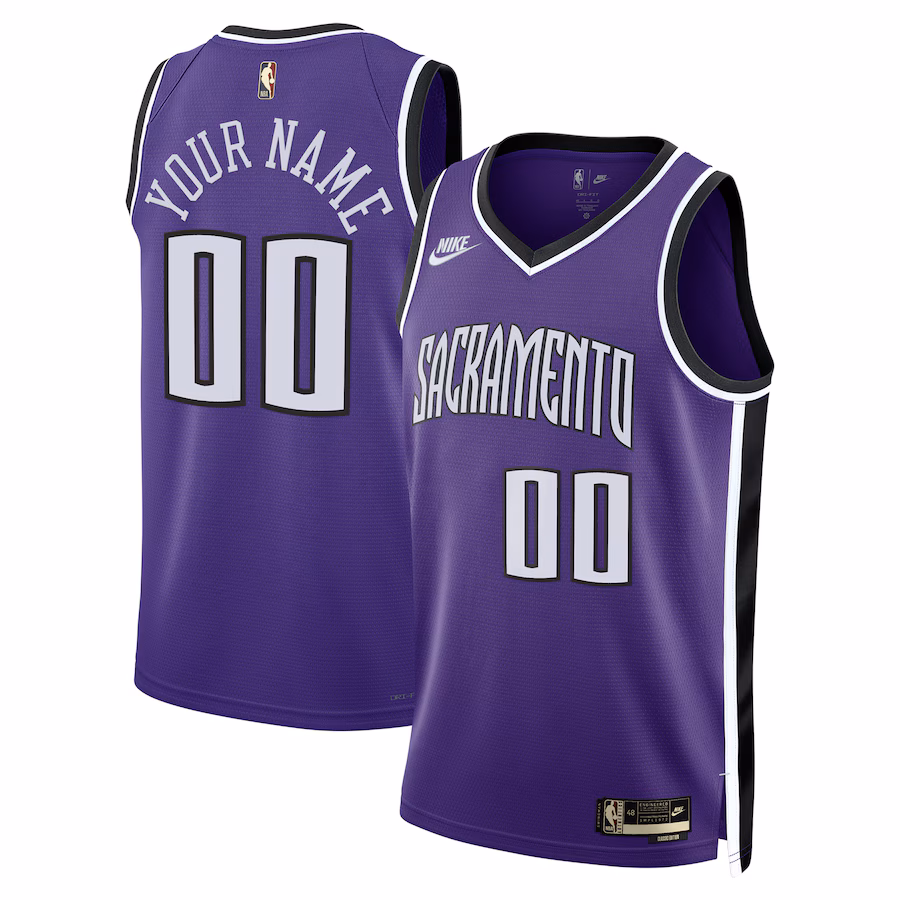 Unisex Adult Sacramento Kings Nike Purple Swingman Custom Jersey - Classic Edition - Jersey