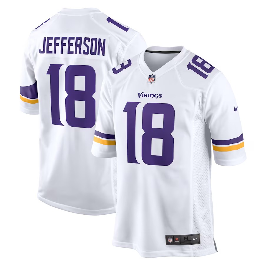 Men's Minnesota Vikings Justin Jefferson Nike White Game Player Jersey - Jersey