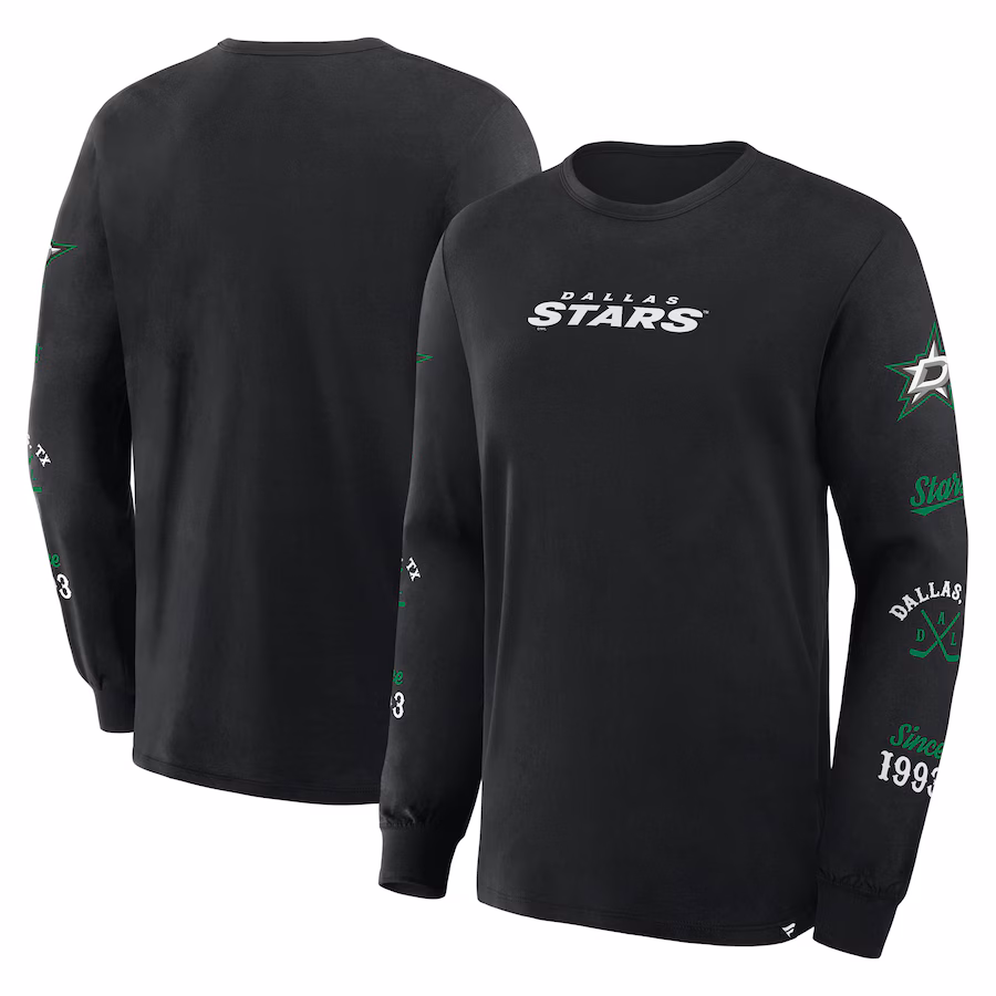 Men's Dallas Stars Fanatics Black Boxed In Legacy Long Sleeve T-Shirt - Jersey