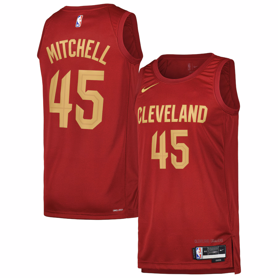 Men's Cleveland Cavaliers Donovan Mitchell Nike Wine Swingman Player Jersey - Icon Edition - Jersey