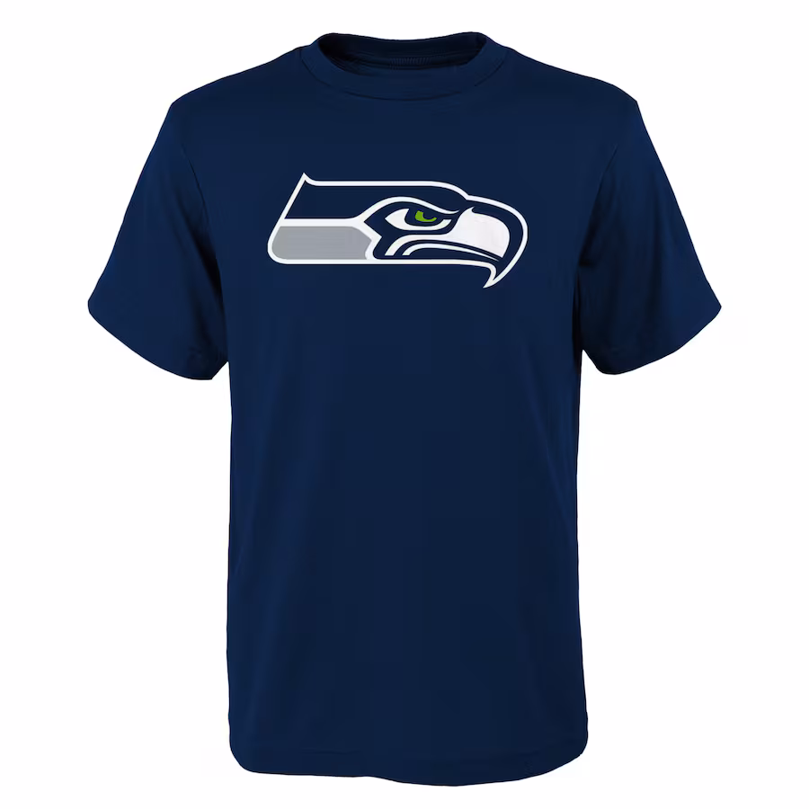 Youth Seattle Seahawks Navy Primary Logo T-Shirt - Jersey