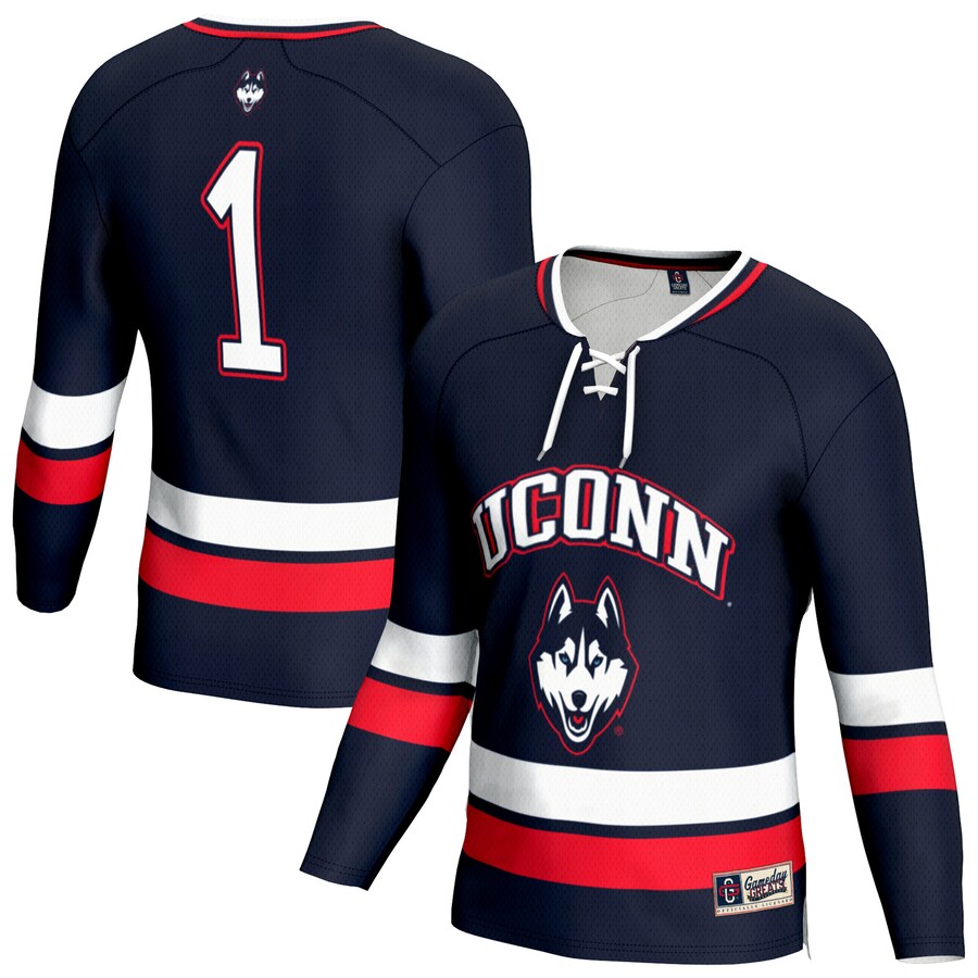 Unisex GameDay Greats  Navy UConn Huskies Lightweight Men's Hockey Team Fashion Jersey - Jersey