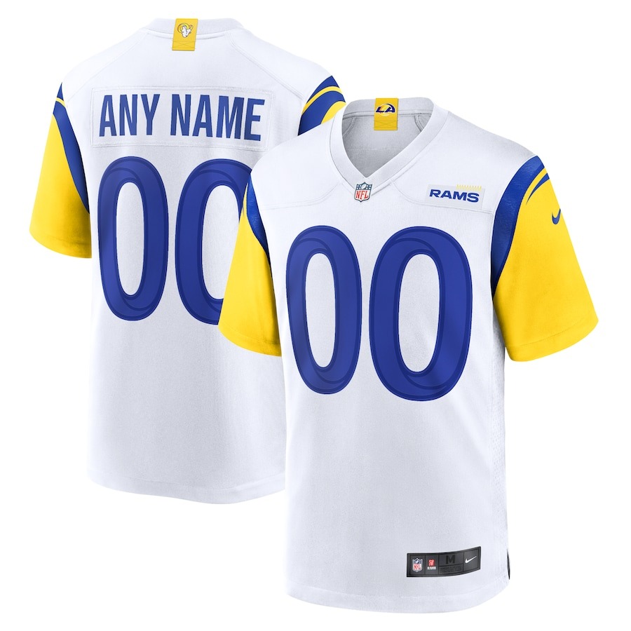 Men's Los Angeles Rams Nike White Alternate Custom Jersey - Jersey