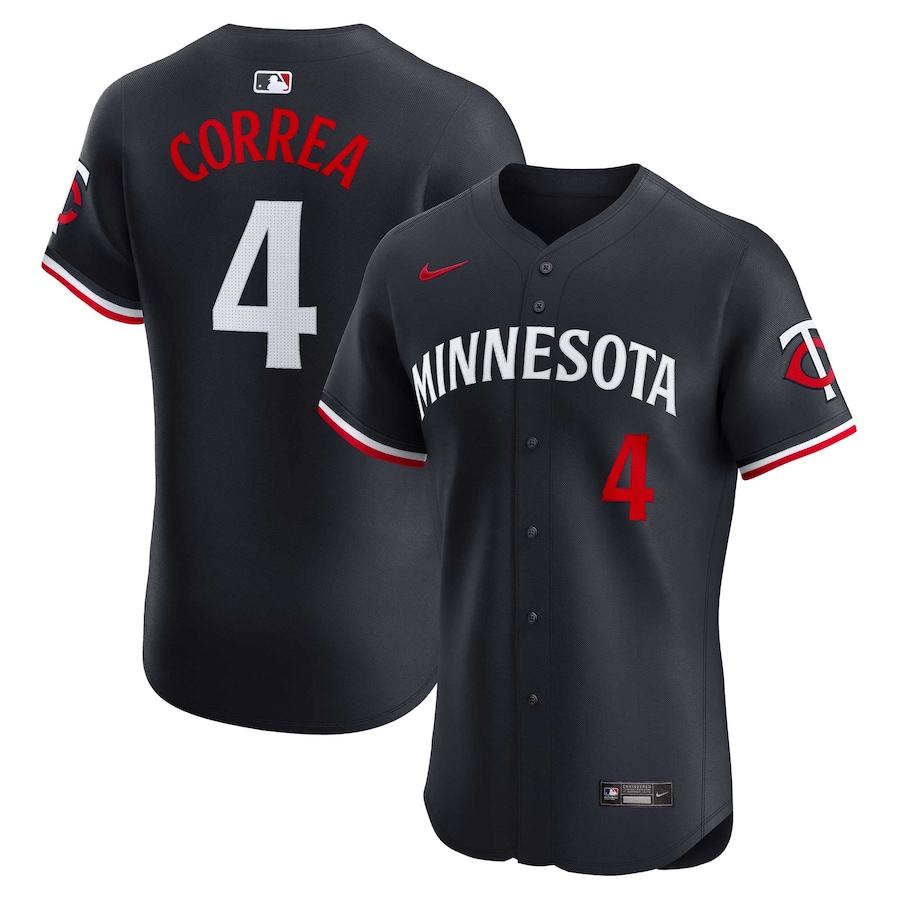 Men's Minnesota Twins Carlos Correa Nike Navy Alternate Elite Player Jersey - Jersey