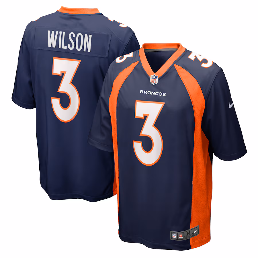 Youth Denver Broncos Russell Wilson Nike Navy Game Jersey - Jersey