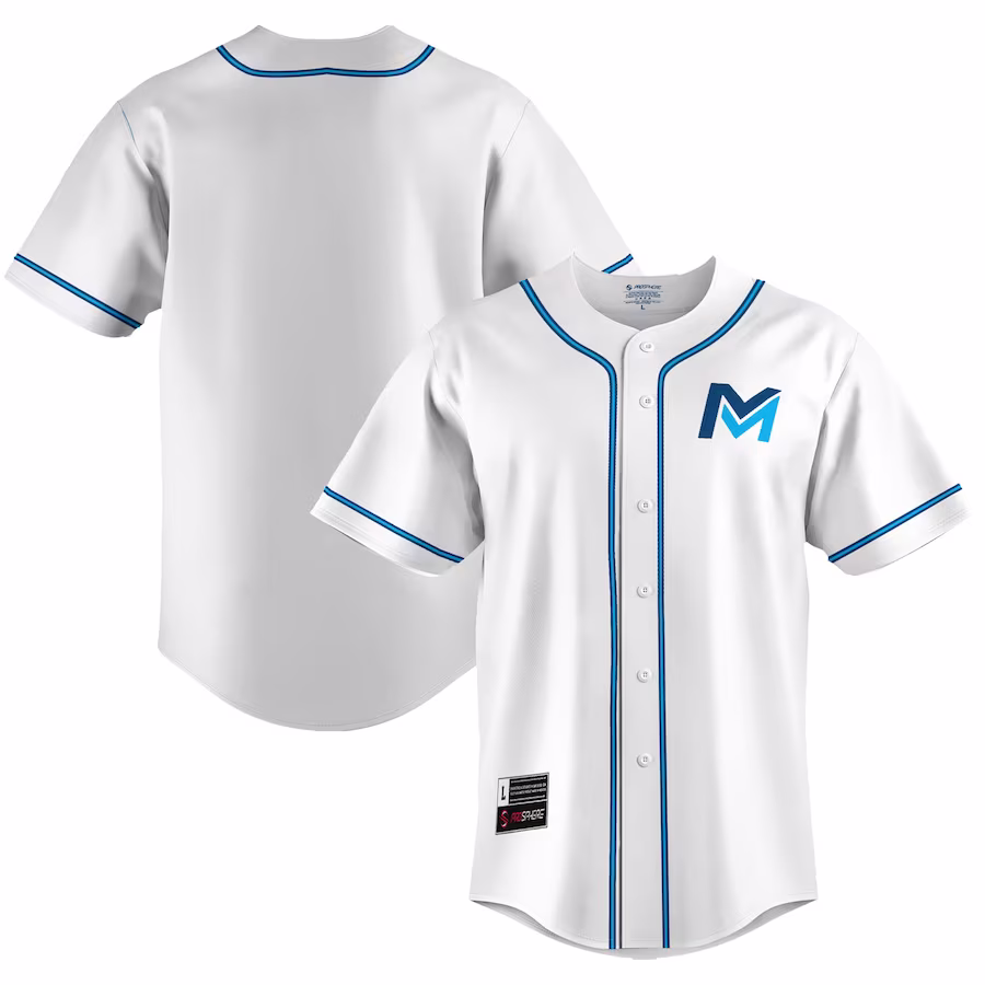 Mid Michigan College GameDay Greats Youth  Lightweight Baseball Jersey - White - Jersey