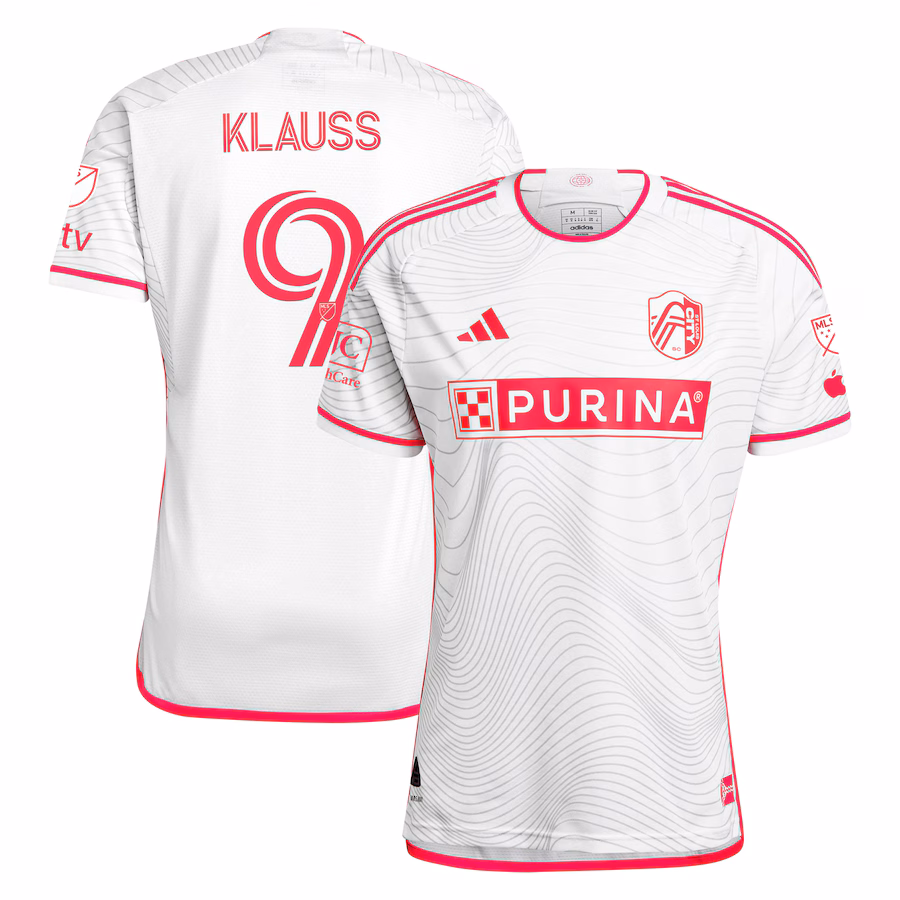 Men's St. Louis City SC João Klauss adidas White 2024 The Confluence Kit Authentic Player Jersey - Jersey