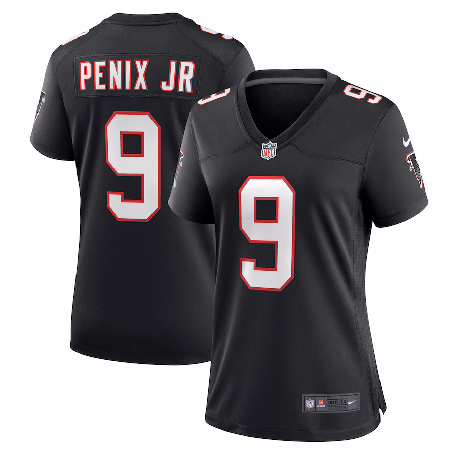 Women's Atlanta Falcons Michael Penix Jr. Nike Black Alternate Game Jersey - Jersey