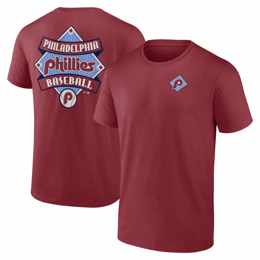 Men's Philadelphia Phillies Garnet Field Play T-Shirt - Jersey