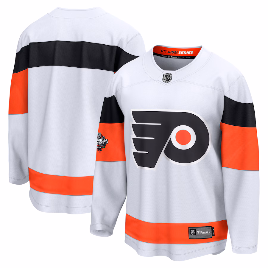 Men's Philadelphia Flyers Fanatics White 2024 NHL Stadium Series Breakaway Jersey - Jersey