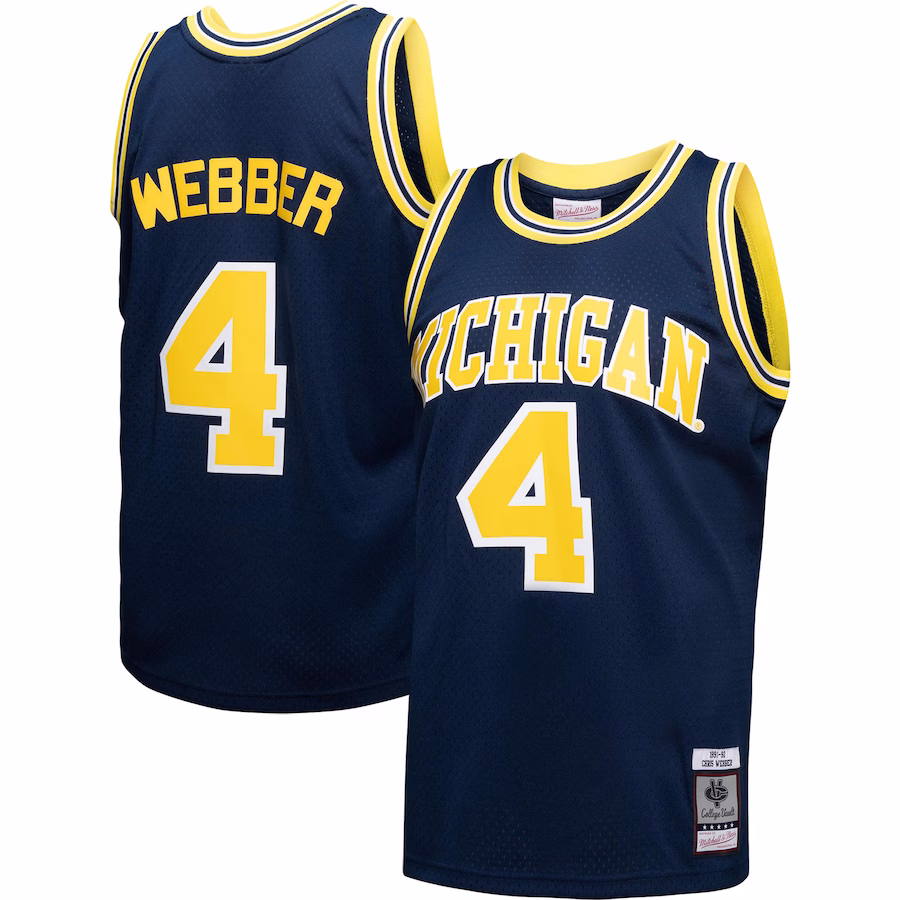 Chris Webber Michigan Wolverines Mitchell & Ness 1991/92 College Vault Player Swingman Jersey - Navy - Jersey