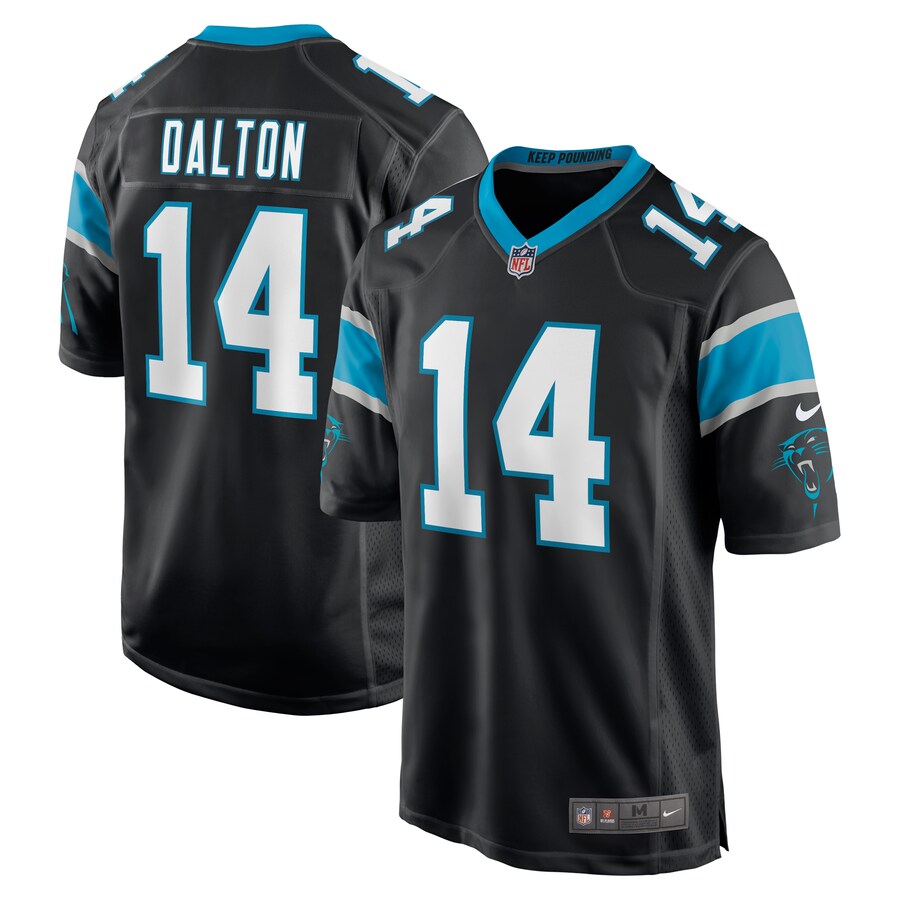 Men's Carolina Panthers Andy Dalton Nike Black Game Player Jersey - Jersey