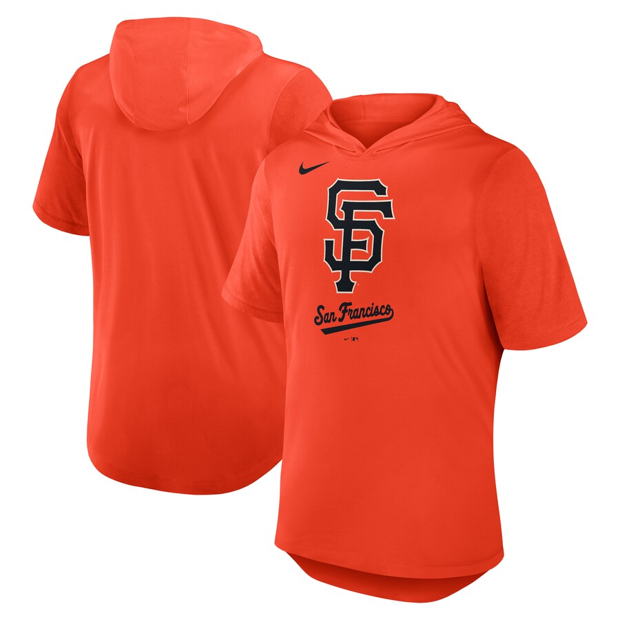 Men's San Francisco Giants Nike Orange Tri-Blend Hoodie T-Shirt - Jersey