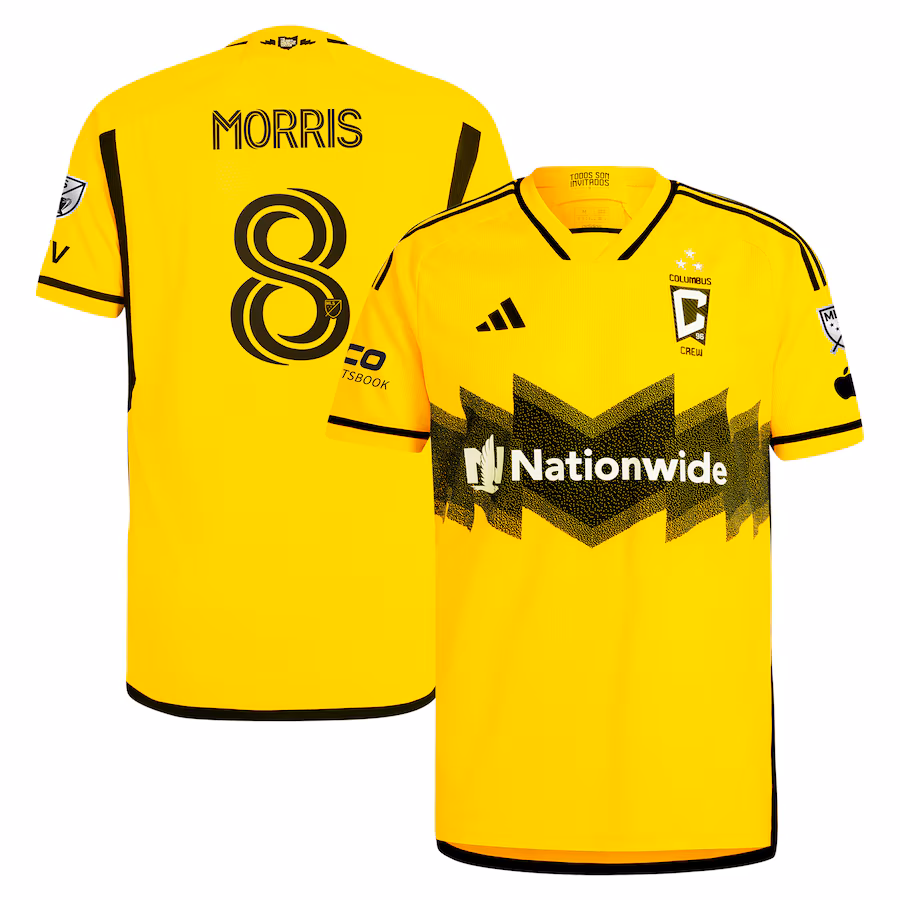 Men's Columbus Crew Aidan Morris adidas Yellow 2024 The Home Kit Authentic Player Jersey - Jersey