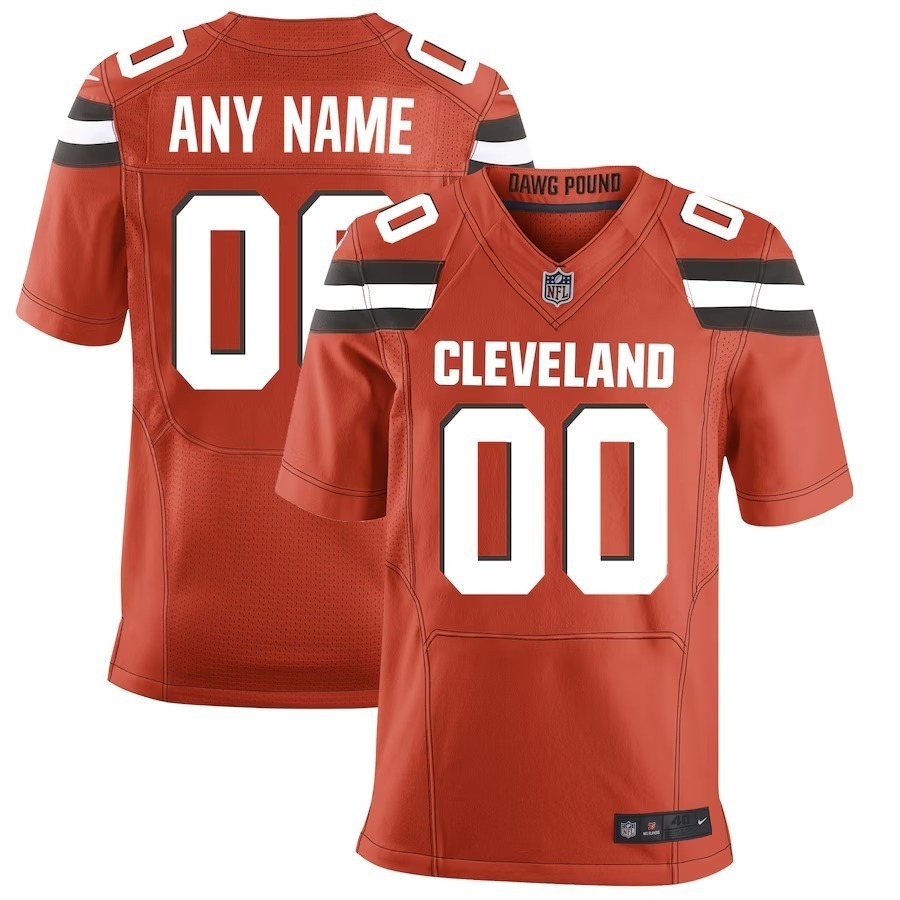 Men's Cleveland Browns Nike Orange Custom Alternate Elite Jersey - Jersey
