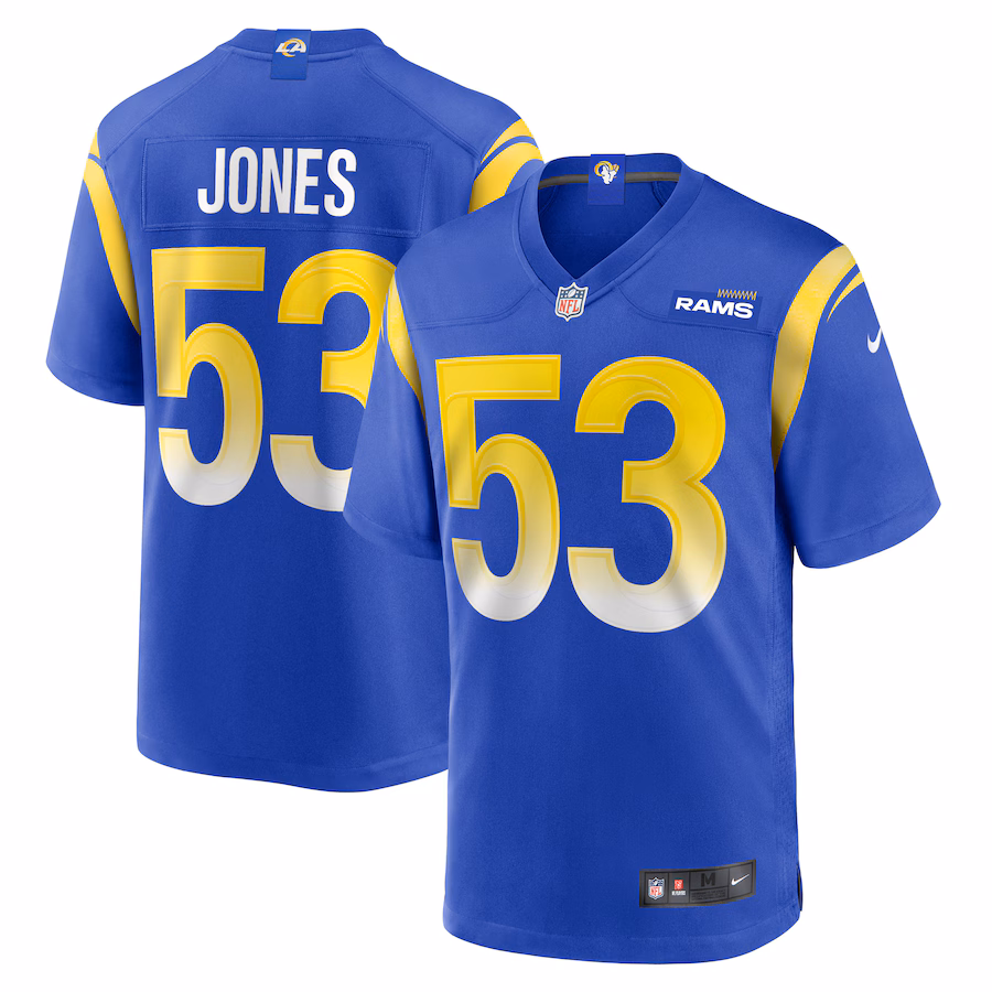 Men's Los Angeles Rams Ernest Jones Nike Royal Team Game Player Jersey - Jersey