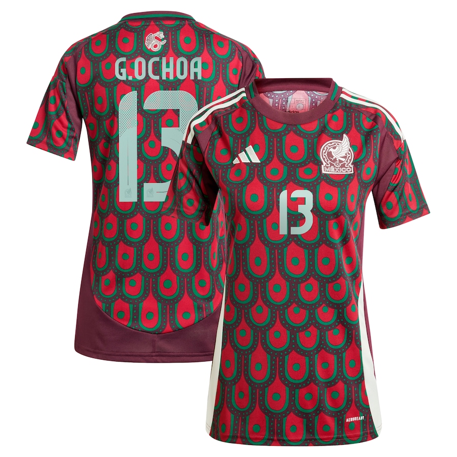 Women's Mexico National Team Guillermo Ochoa adidas Burgundy 2024 Home Replica Player Jersey - Jersey