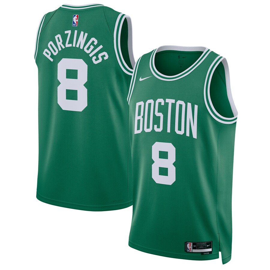 Unisex Boston Celtics Kristaps Porzingis Nike Kelly Green Swingman Jersey - Icon Edition - Jersey