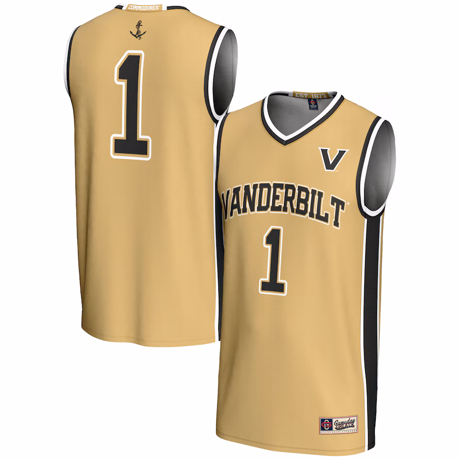 Youth GameDay Greats #1 Gold Vanderbilt Commodores Lightweight Collegiate Basketball Jersey - Jersey