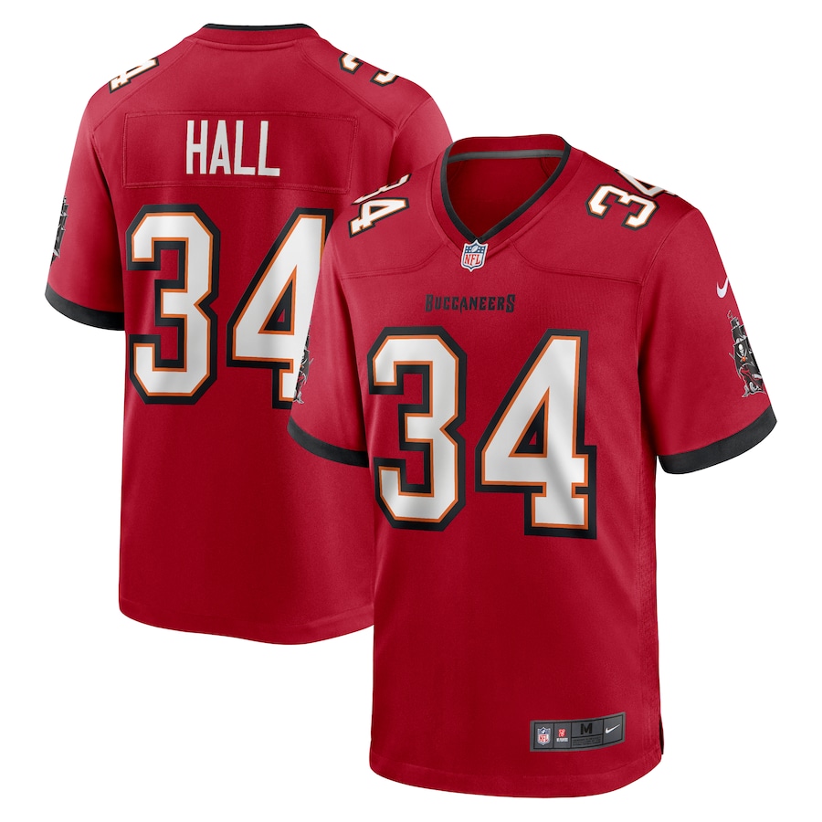 Men's Tampa Bay Buccaneers Bryce Hall Nike  Red Team Game Jersey - Jersey