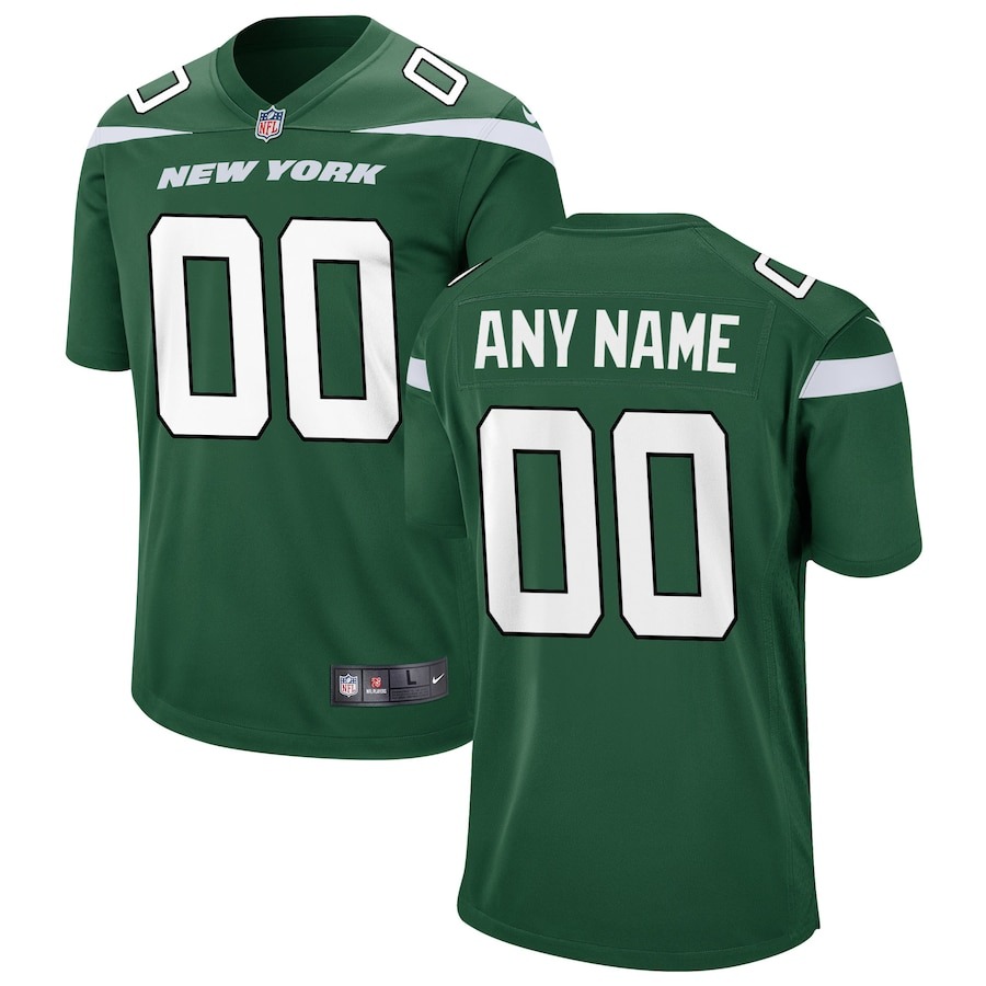 Men's New York Jets Nike Gotham Green Game Custom Jersey - Jersey