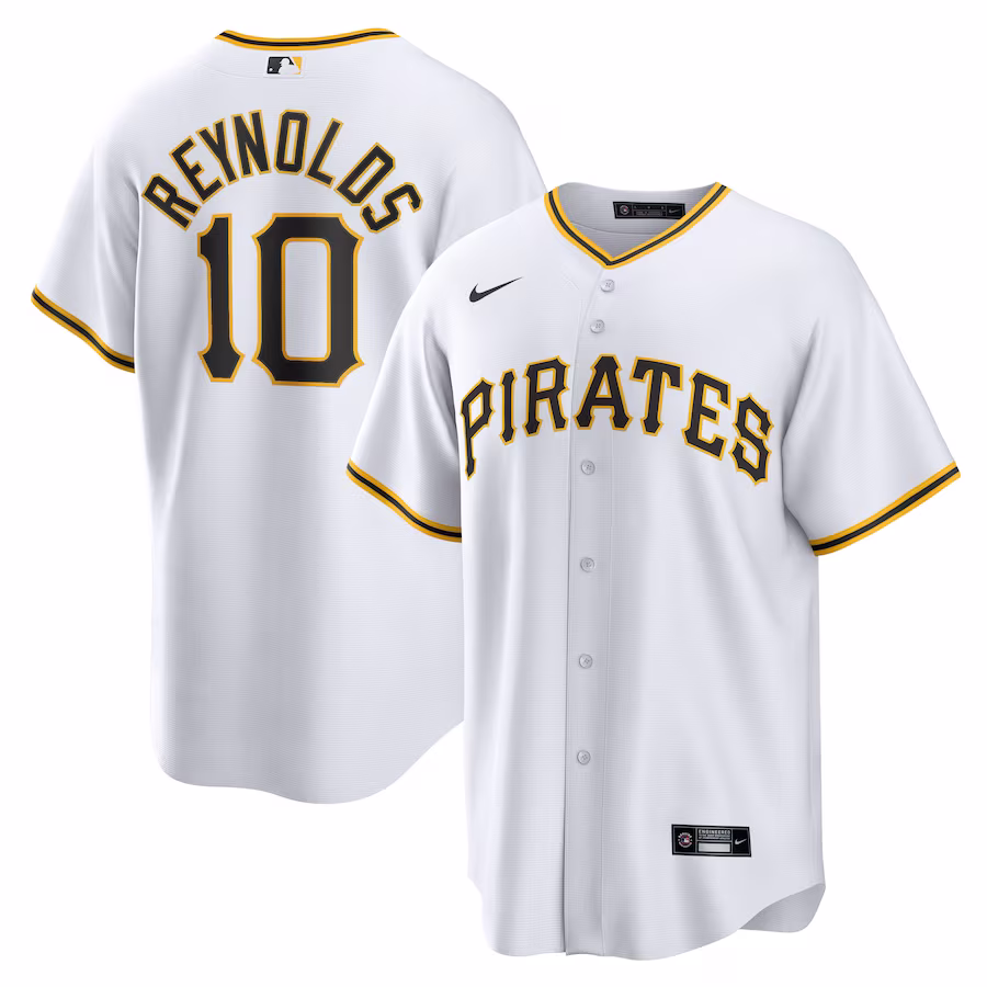 Men's Pittsburgh Pirates Bryan Reynolds Nike White Replica Player Jersey - Jersey