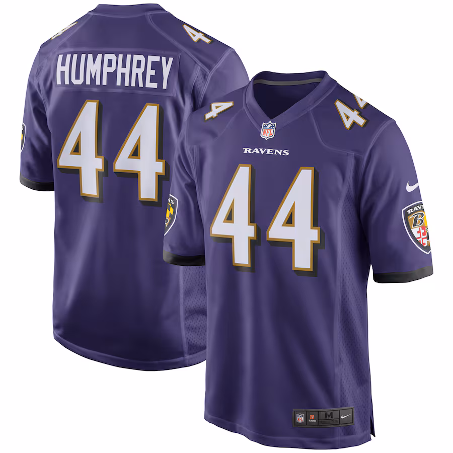 Men's Baltimore Ravens Marlon Humphrey Nike Purple Player Game Jersey - Jersey