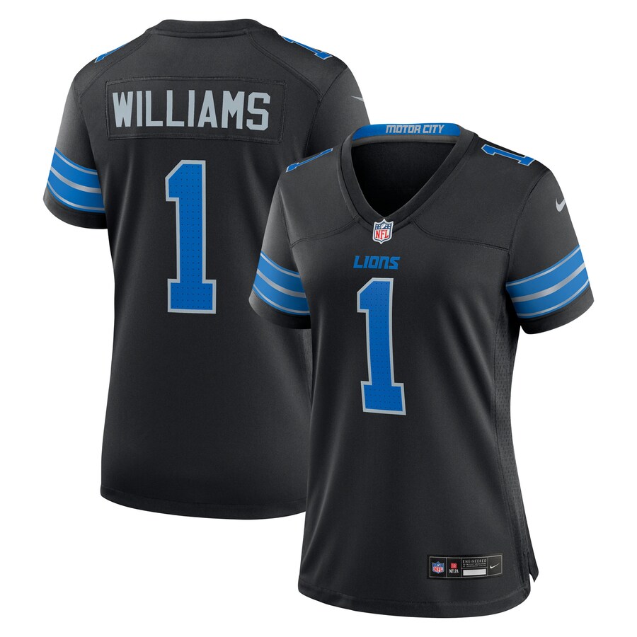 Women's Detroit Lions Jameson Williams Nike Black 2nd Alternate Game Player Jersey - Jersey