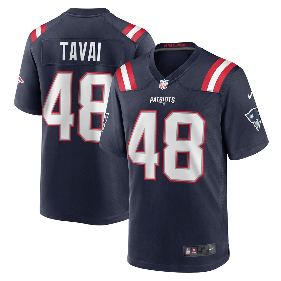 Men's New England Patriots Jahlani Tavai Nike Navy Game Player Jersey - Jersey