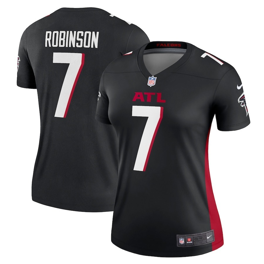 Women's Atlanta Falcons Bijan Robinson Nike Black Legend Player Performance Top - Jersey