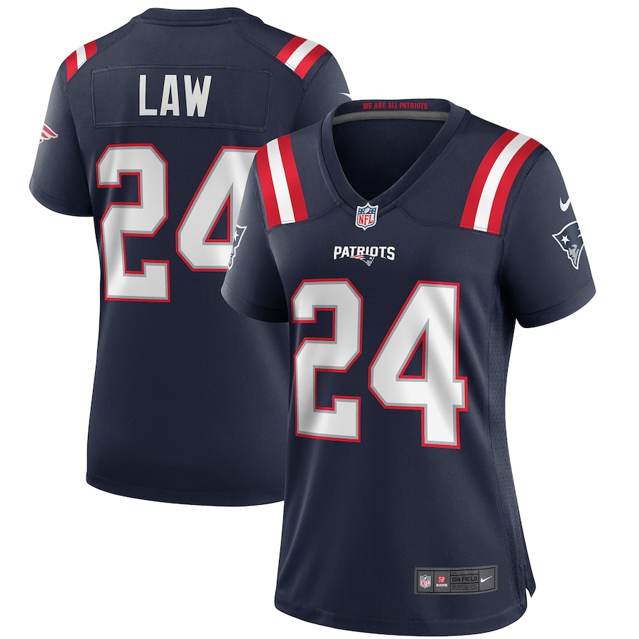 Women's New England Patriots Ty Law Nike Navy Game Retired Player Jersey - Jersey