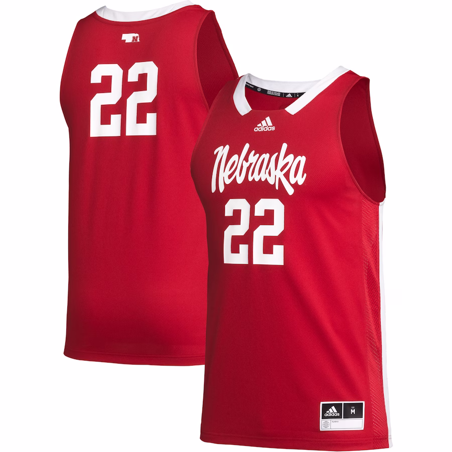 #22 Nebraska Huskers adidas Swingman Jersey - Scarlet - Jersey
