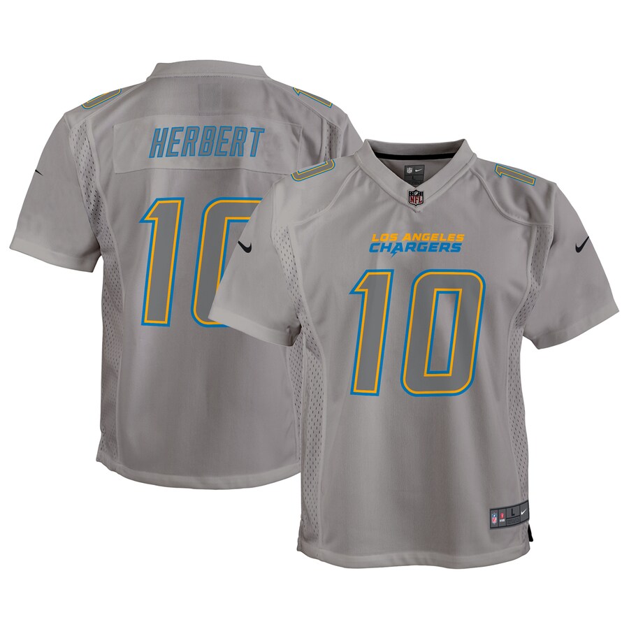 Youth Los Angeles Chargers Justin Herbert Nike Gray Atmosphere Game Jersey - Jersey