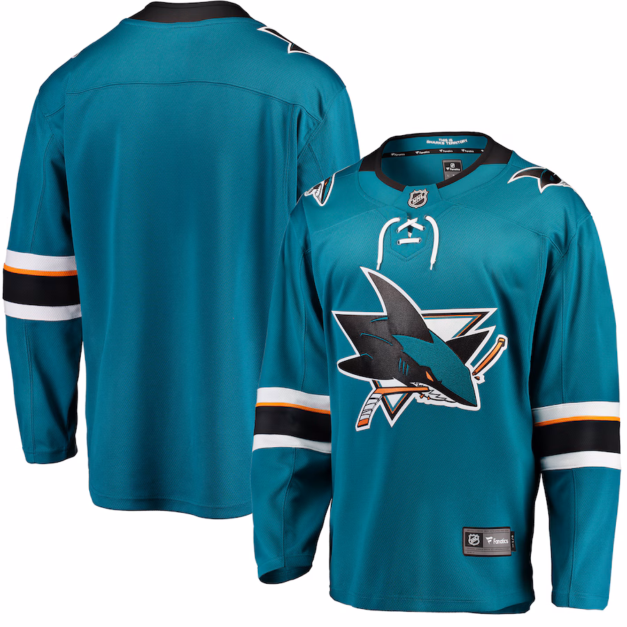 Men's San Jose Sharks Fanatics Teal Breakaway Home Jersey - Jersey