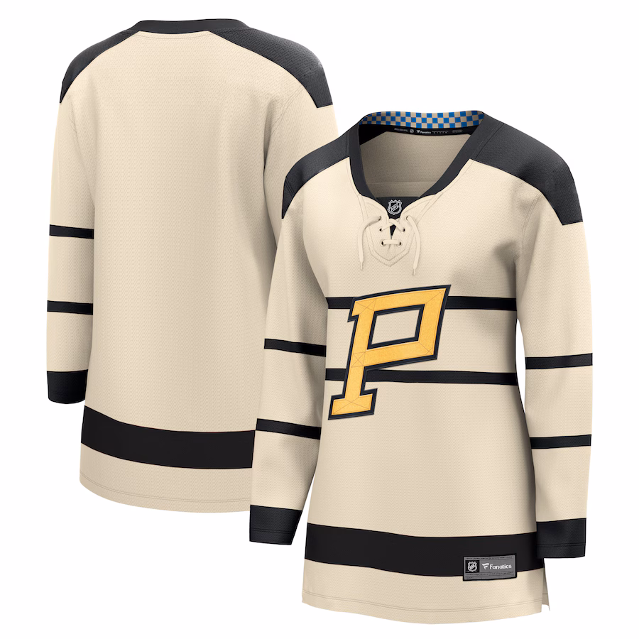 Women's Pittsburgh Penguins Fanatics Cream 2023 Winter Classic Blank Jersey - Jersey