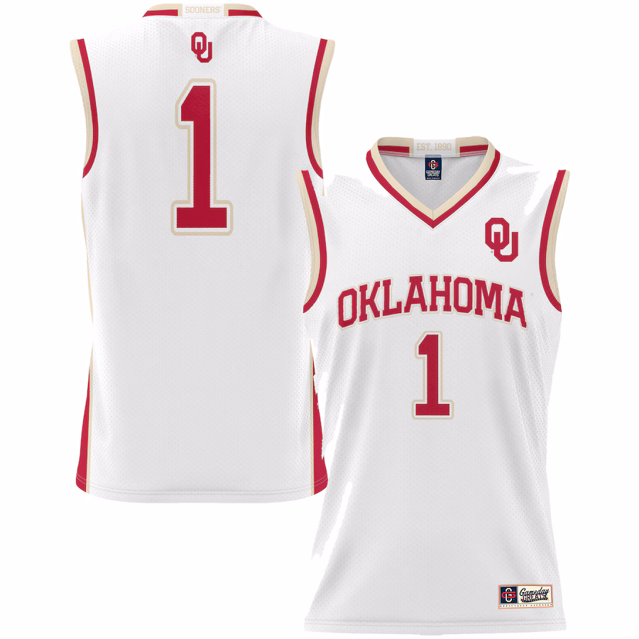Unisex GameDay Greats #1 White Oklahoma Sooners Lightweight Basketball Jersey - Jersey