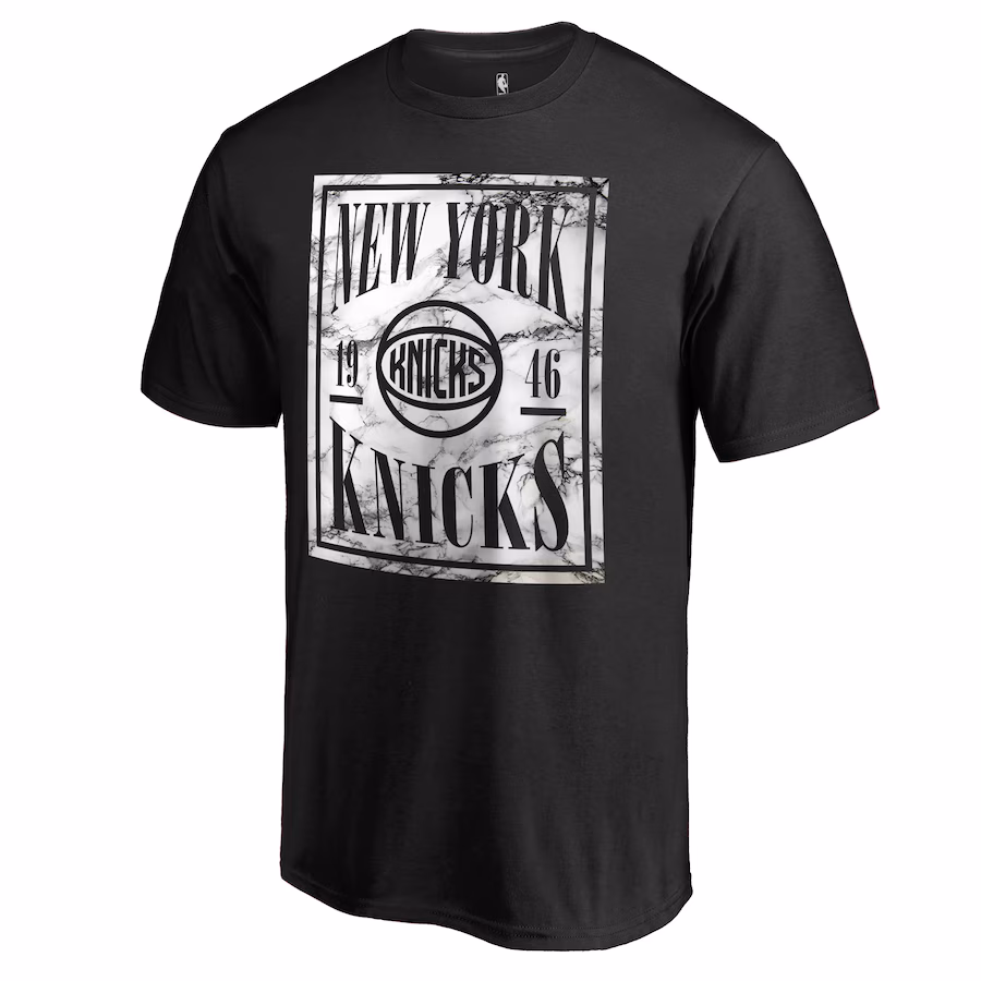 Men's New York Knicks Black Court Vision T-Shirt - Jersey