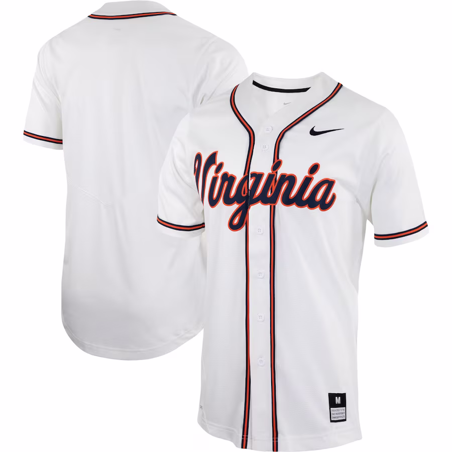 Virginia Cavaliers Nike Replica Baseball Jersey - White - Jersey